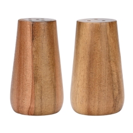 Αλατοπίπερο Allure (Σετ 2Τμχ) 01-27827 Φ4,6x8cm Natural Estia Ξύλο