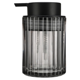 Δοχείο Κρεμοσάπουνου Γυάλινο Alivio 300ml 02-28817 7,8x12,5cm Smoke Estia Γυαλί