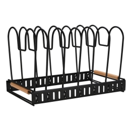 Βάση Οργάνωσης Κουζίνας Bamboo Essentials 01-29890 30,5x17,7x19cm Black Estia Ξύλο,Μέταλλο