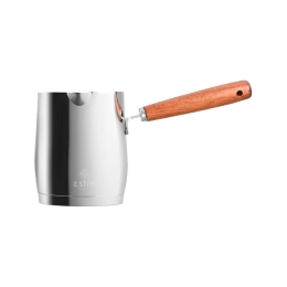 Μπρίκι Ανοξείδωτο Με Ξύλινη Λαβή Mokka 01-30223 223ml Inox-Natural Estia Ατσάλι,Ξύλο