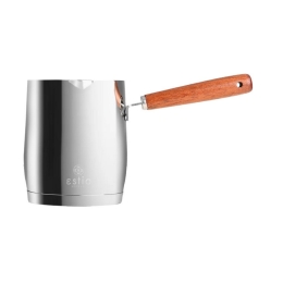 Μπρίκι Ανοξείδωτο Με Ξύλινη Λαβή Mokka 01-30247 530ml Inox-Natural Estia Ατσάλι,Ξύλο
