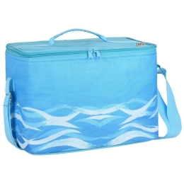 Τσάντα Φαγητού Ισοθερμική Tranquil Tides 00-30421 30Lt 45x20x33cm White-Blue Estia Πολυέστερ