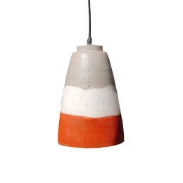 Φωτιστικό Οροφής Lett 017676 D19,5xH28cm E27 Terracotta-White-Grey