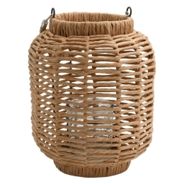 Φανάρι Ψάθινο Umeko 726-124-016 16x25cm Natural Ψάθα