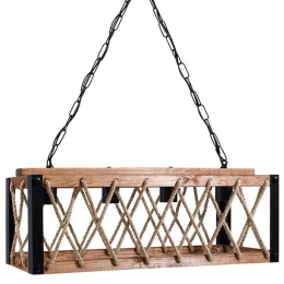 Φωτιστικό Οροφής 835-124-303 64x20x17cm 4xΕ27 60W Black-Brown