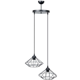 Φωτιστικό Οροφής 835-125-309 25x75cm 2xΕ27 60W Black