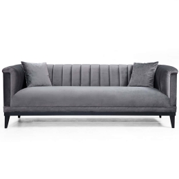 Καναπές Τριθέσιος Trendy 569HLN1109 225x89x79cm Dark Grey