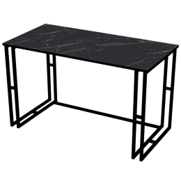 Γραφείο Alfa 541HDL1101 120x60x75cm Marble Effect Black