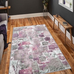 Χαλί Hmnt672 474HFT2154 Purple-Grey Conceptum Hypnose 80X150cm