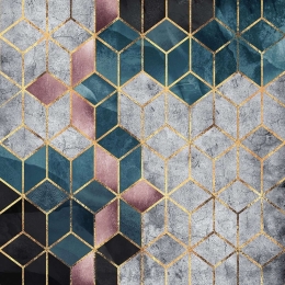 Χαλί Hmnt774 478HFT1238 Petrol-Gold Conceptum Hypnose 100X150cm
