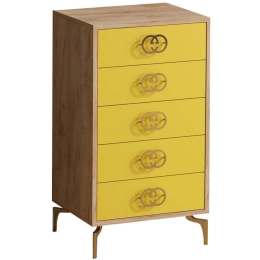 Συρταριέρα Nice 811MDD4120 50x40x103cm Oak-Yellow