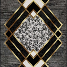 Χαλί Asr Crpt-139 288NGR2446 Black-Gold Conceptum Hypnose 180X280cm