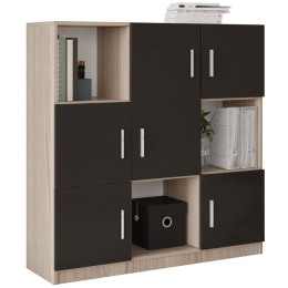 Βιβλιοθήκη Vo 956LCS1518 119,9x37,6x121,8cm Oak-Black