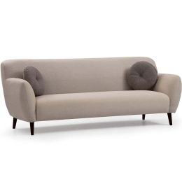 Καναπές Τριθέσιος Enna 560ARE1330 220x87x87cm Beige