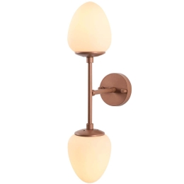 Φωτιστικό Τοίχου - Απλίκα Camflo 942FLG1266 12x23x56cm 2xE14 40W Copper Opviq