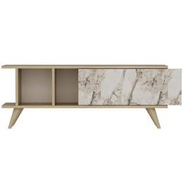 Έπιπλο Tηλεόρασης Liberty 327ODS1123 120x30x45cm Marble Effect White-Oak