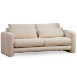 Καναπές Τριθέσιος Lily 560ARE1847 215x97x73cm Cream