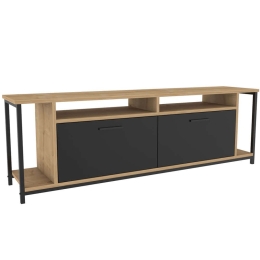 Έπιπλο Τηλεόρασης Omar 322RTC2161 160x35x50,8cm Oak-Black
