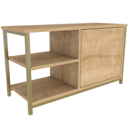 Έπιπλο Tηλεόρασης Muskegon 322RTC2308 89,6x35,3x50,8cm Gold-Oak
