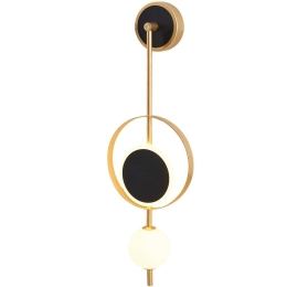 Φωτιστικό Τοίχου - Απλίκα 414LRC1230 23x7x69cm Led 12W 3000K Gold-Black Opviq