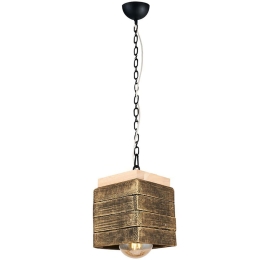 Φωτιστικό Οροφής 414LRC1525 16x16x120cm 1xE27 40W Antique Gold Opviq