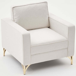 Πολυθρόνα Berlin 825BLC2787 80x91x83cm Cream-Gold
