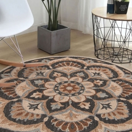 Χαλί Woopamuk490 599HFT5104 Brown-Multi Conceptum Hypnose 100X100cm Round