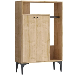 Παπουτσοθήκη Julia 393MRD1413 90x40x145cm Oak Μοριοσανίδα, Μελαμίνη