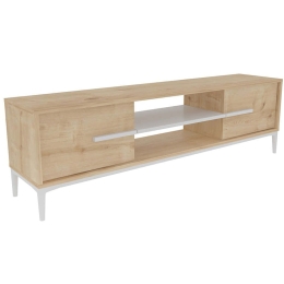 Έπιπλο Τηλεόρασης Eslem 875ZNA4594 120x29,6x43,6cm Oak-White