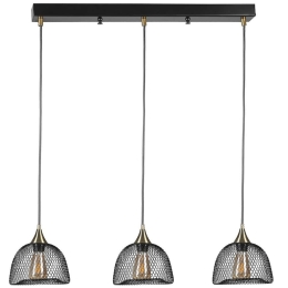Φωτιστικό Οροφής - Ράγα Nasa 941RTN1275 55x21x70cm 3xE27 40W Black Opviq