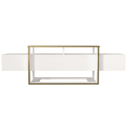 Έπιπλο Τηλεόρασης Bianco 804TRH4913 160x46,1x49,8cm White-Gold
