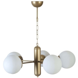 Φωτιστικό Οροφής Bankok 846STL5142 Φ45x70cm 5xE27 40W Gold-White Opviq