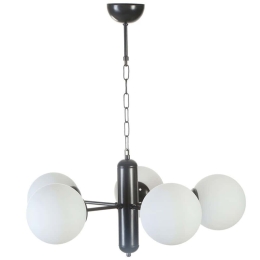 Φωτιστικό Οροφής Bankok 846STL5181 Φ45x70cm 5xE27 40W Black-White Opviq