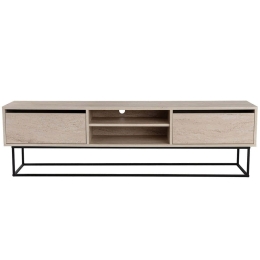 Έπιπλο Τηλεόρασης Escape 854KLN3089 180x40x50cm Travertine Beige-Black