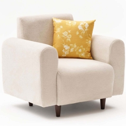 Πολυθρόνα Noya Chenille 825BLC4706 95x70x87cm Cream