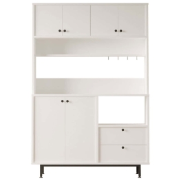 Ντουλάπι Κουζίνας 956LCS3555 120x35,5x180cm White Μοριοσανίδα, Μέταλλο