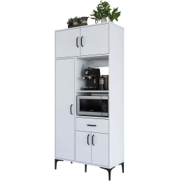Ντουλάπι Κουζίνας 893RAN5458 90x40x198,6cm White Μοριοσανίδα, Μελαμίνη