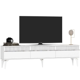 Έπιπλο Τηλεόρασης Defne 475OLV2904 180x29,6x44,6cm White-Silver