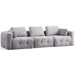 Καναπές Τριθέσιος Amaris 560ARE4120 290x100x65cm Light Grey