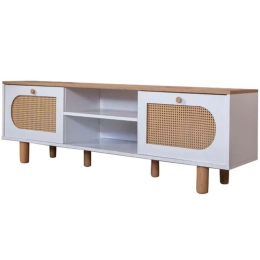 Έπιπλο Τηλεόρασης Bohem 277WLN1133 180x55x41cm White-Oak