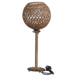 Φωτιστικό Επιτραπέζιο Silk-01/PR Rope 31-1157 Natural-Bronze Heronia Σχοινί,Μέταλλο