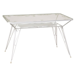Τραπέζι Παραλ/μο Μασίφ 3771 120x70x73cm Beige-White