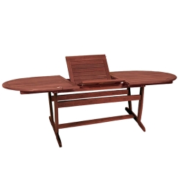 Τραπέζι Οβάλ T5301MOR OVAL Brown Red 100X240X75cm