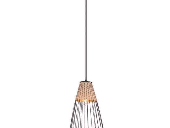 Φωτιστικό Οροφής 4529 23x36cm Ε27 Brown-Black Inlight