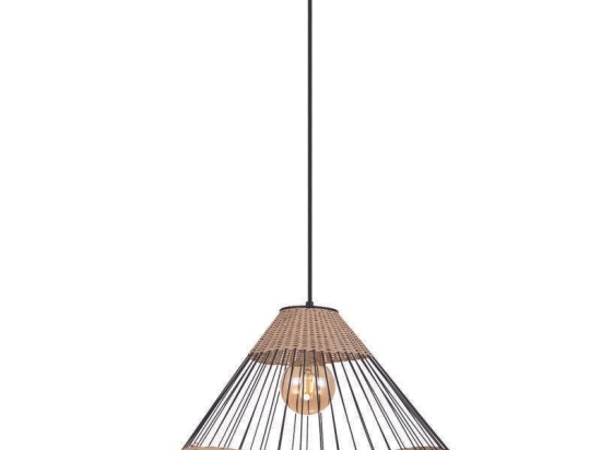 Φωτιστικό Οροφής 4530 48x30cm Ε27 Brown-Black Inlight
