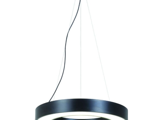 Φωτιστικό Οροφής Led 6171-80 Φ80cm 6000Lm Black Inlight Μέταλλο,Ακρυλικό