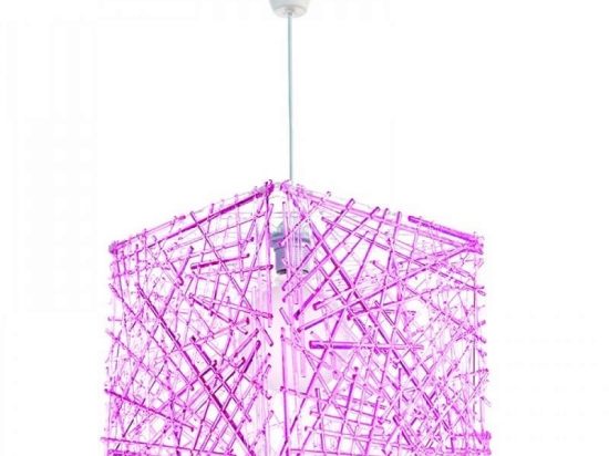 Φωτιστικό Οροφής 4339 30x30cm 1xΕ27 Pink Inlight