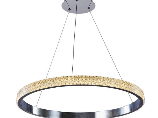 Φωτιστικό Οροφής Led 6033-Β Φ60cm 4500Lm Chrome Inlight