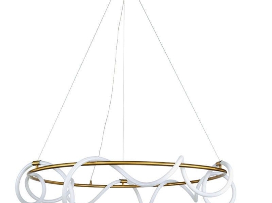 Φωτιστικό Οροφής Led 6017-Α 80cm 6400Lm Gold Inlight