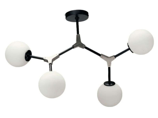 Φωτιστικό Οροφής 6167-4 110x70cm 4xG9 Black-Silver Inlight Μέταλλο,Γυαλί